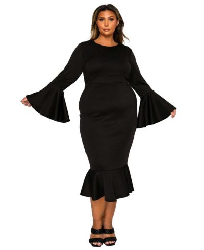 Платье Sabrina Mermaid Hem Plus Size