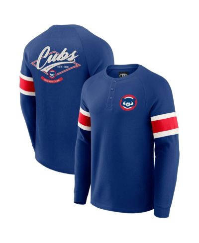 Fanatics Men's Darius Rucker Collection by Fanatics Royal Chicago Cubs Waffle-Knit Raglan Long Sleeve Henley T-Shirt