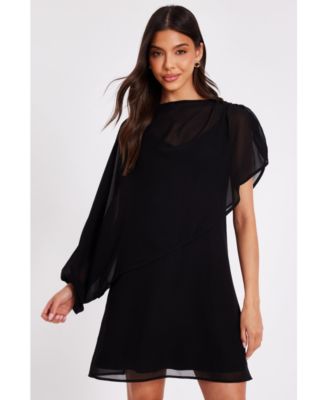 QUIZ Women's Chiffon 2-In-1 Mini Dress