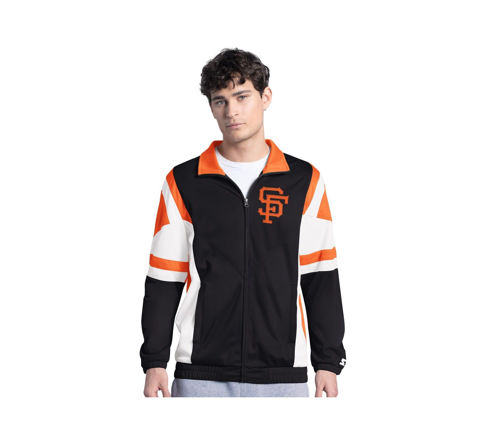 Starter Мужская ветровка San Francisco Giants Contender Tricot Full-Zip Black/Orange