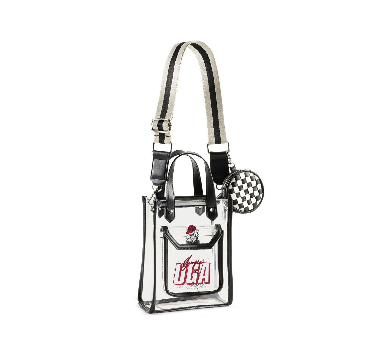 WEAR by Erin Andrews Georgia Bulldogs Clear Stadium Crossbody Purse with Coin Pouch