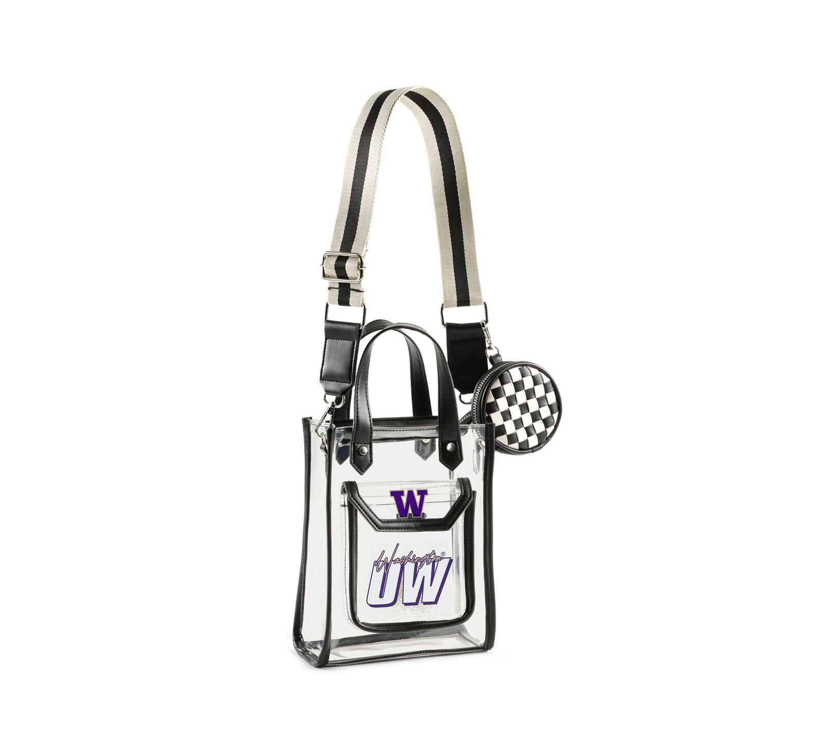 Поясная сумка WEAR by Erin Andrews Washington Huskies Clear Stadium Coin Pouch с кросс-боди