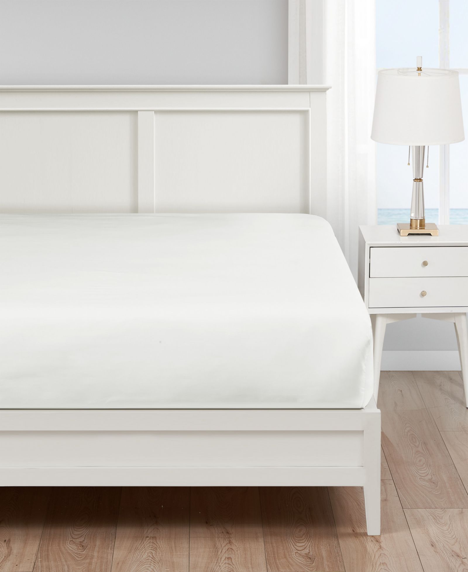 Nautica Solid Cotton Rich Blend Fitted Sheet, Twin XL