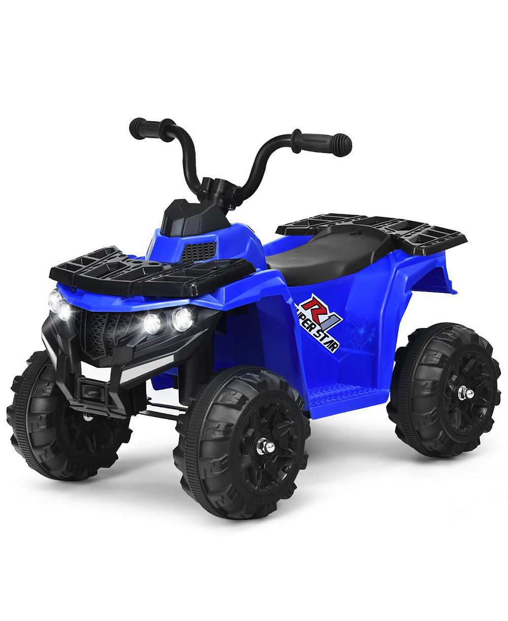 Gymax Super Star 6V электромобиль ATV на батарейках с 4 противоскользящими колесами и музыкальным плеером, грузоподъемность 55 фунтов, возраст 1,5-3 года