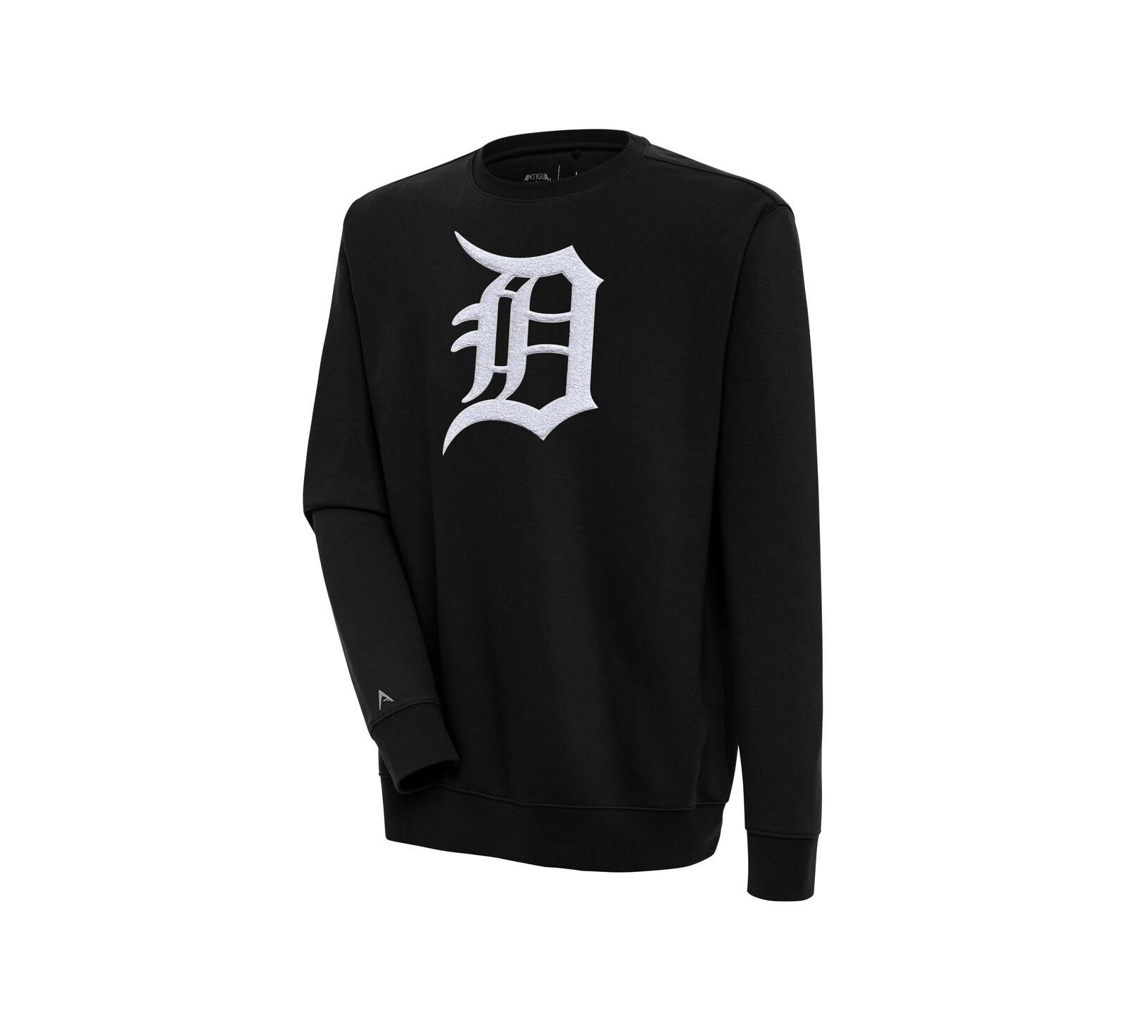 Мужское свитшот-пуловер Antigua Detroit Tigers Victory Chenille Crewneck