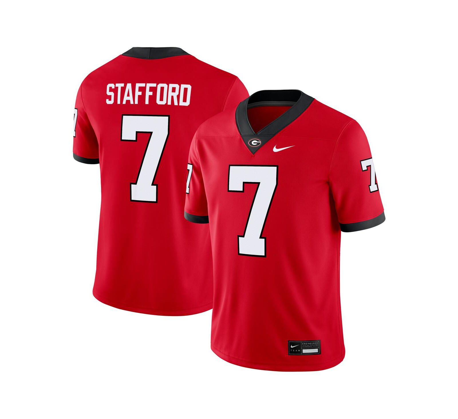 Nike Мужская джерси Matthew Stafford Red Georgia Bulldogs Player Game