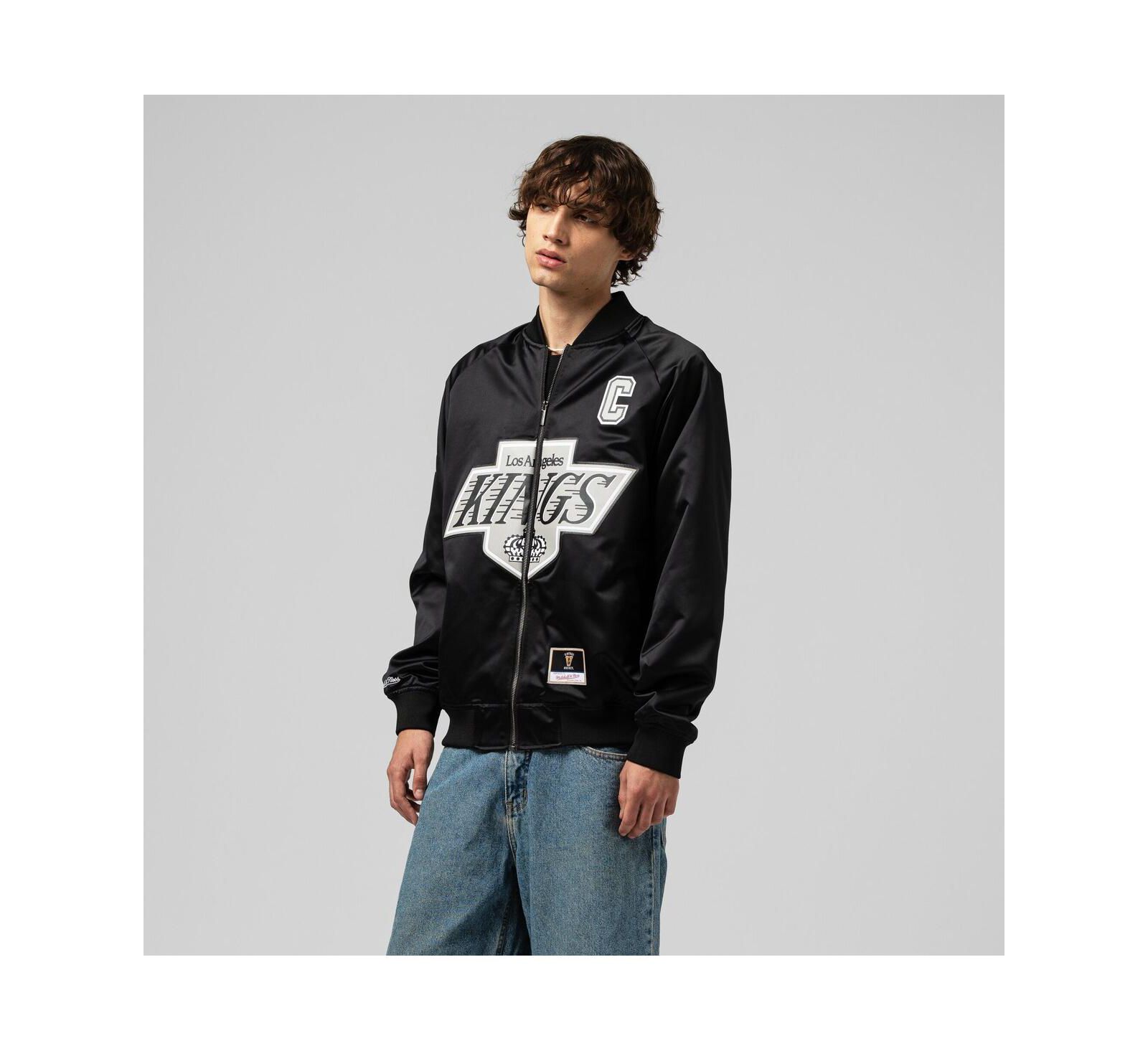 Куртка Mitchell & Ness Men's and Women's Wayne Gretzky Black Los Angeles Kings Maxed Out Full-Zip Satin