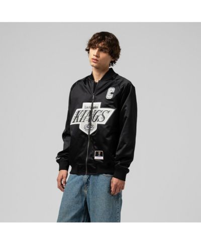Куртка Mitchell & Ness Men's and Women's Wayne Gretzky Black Los Angeles Kings Maxed Out Full-Zip Satin