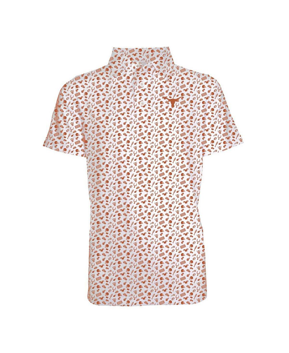 Garb Детская рубашка-поло Texas Longhorns с принтом по всей поверхности, оранжевый цвет