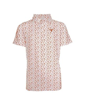 Garb Детская рубашка-поло Texas Longhorns с принтом по всей поверхности, оранжевый цвет