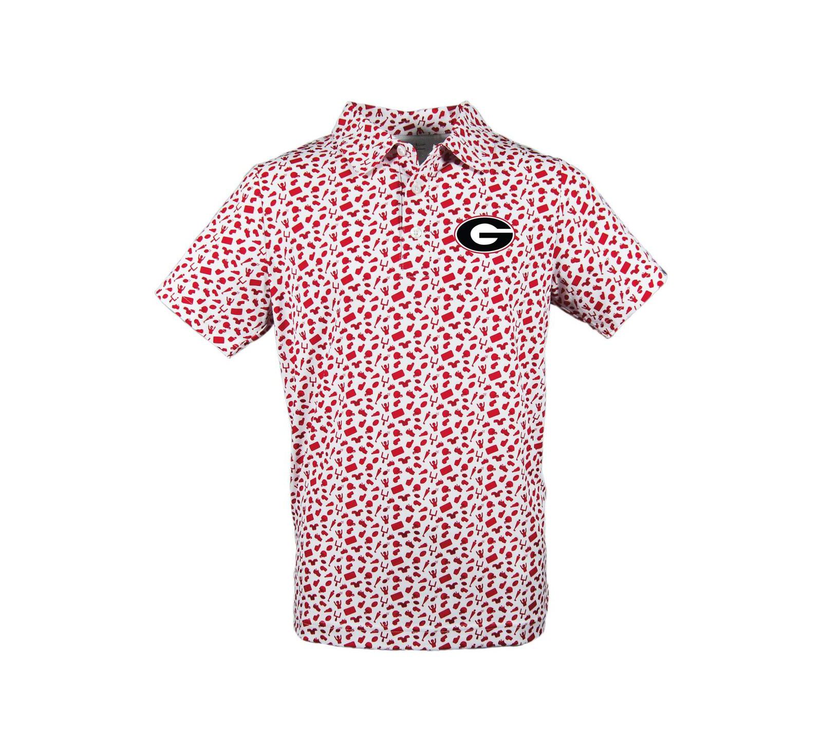 Garb Детское поло с принтом Georgia Bulldogs, красное