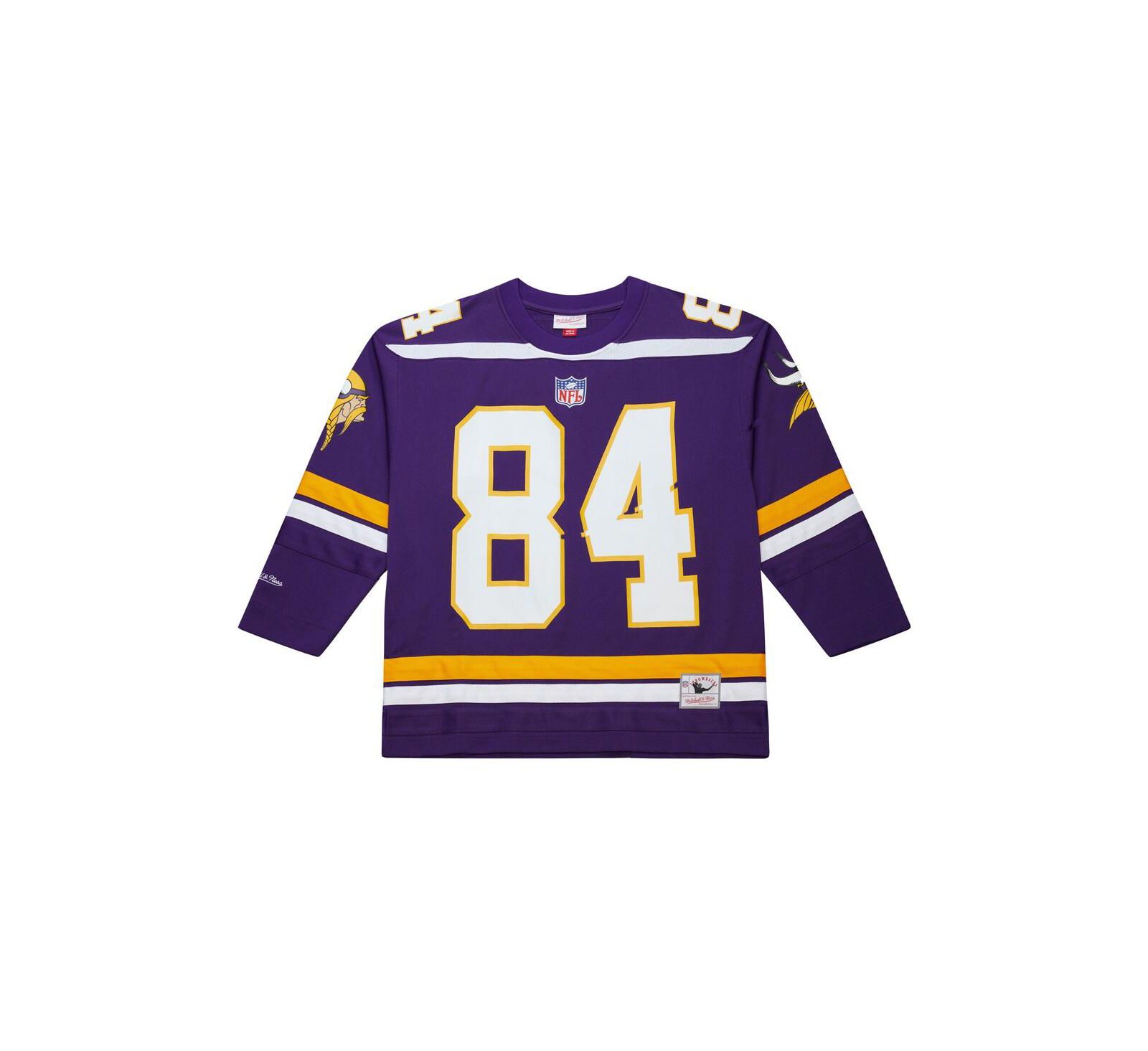 Мужская хоккейная джерси Mitchell & Ness Randy Moss Purple Minnesota Vikings Maxed Out Fashion