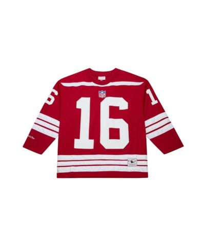 Mitchell & Ness Men's Joe Montana Scarlet San Francisco 49ers Maxed Out Fashion Hockey Jersey