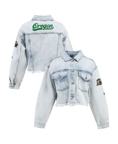 Женская джинсовая куртка Hype and Vice Oregon Ducks светлая