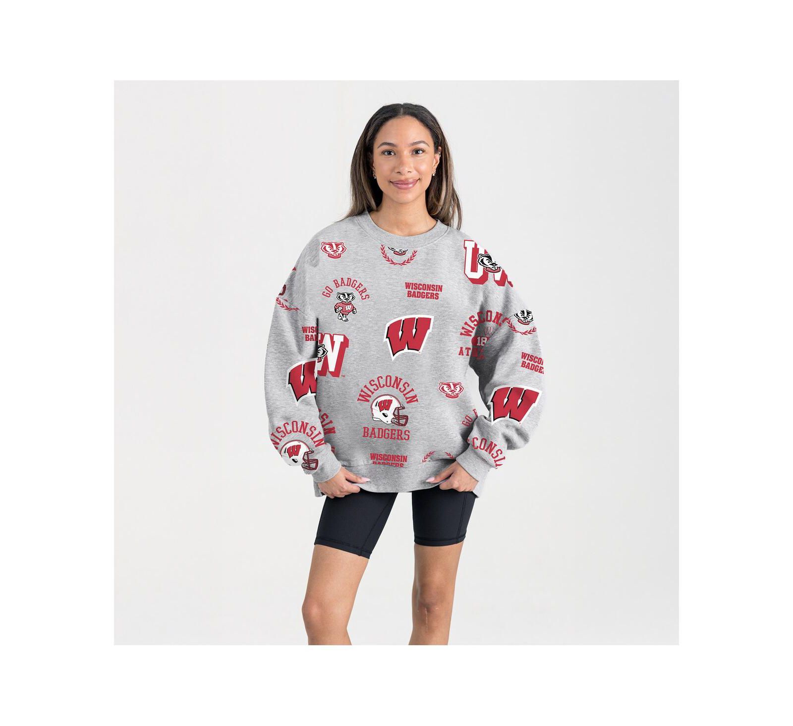 Женская флисовая толстовка Gameday Couture Wisconsin Badgers Always on Repeat серая