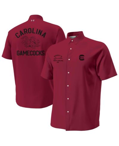 Under Armour Мужская рубашка Garnet South Carolina Gamecocks Gameday ArmourFuse Camp Button-Up