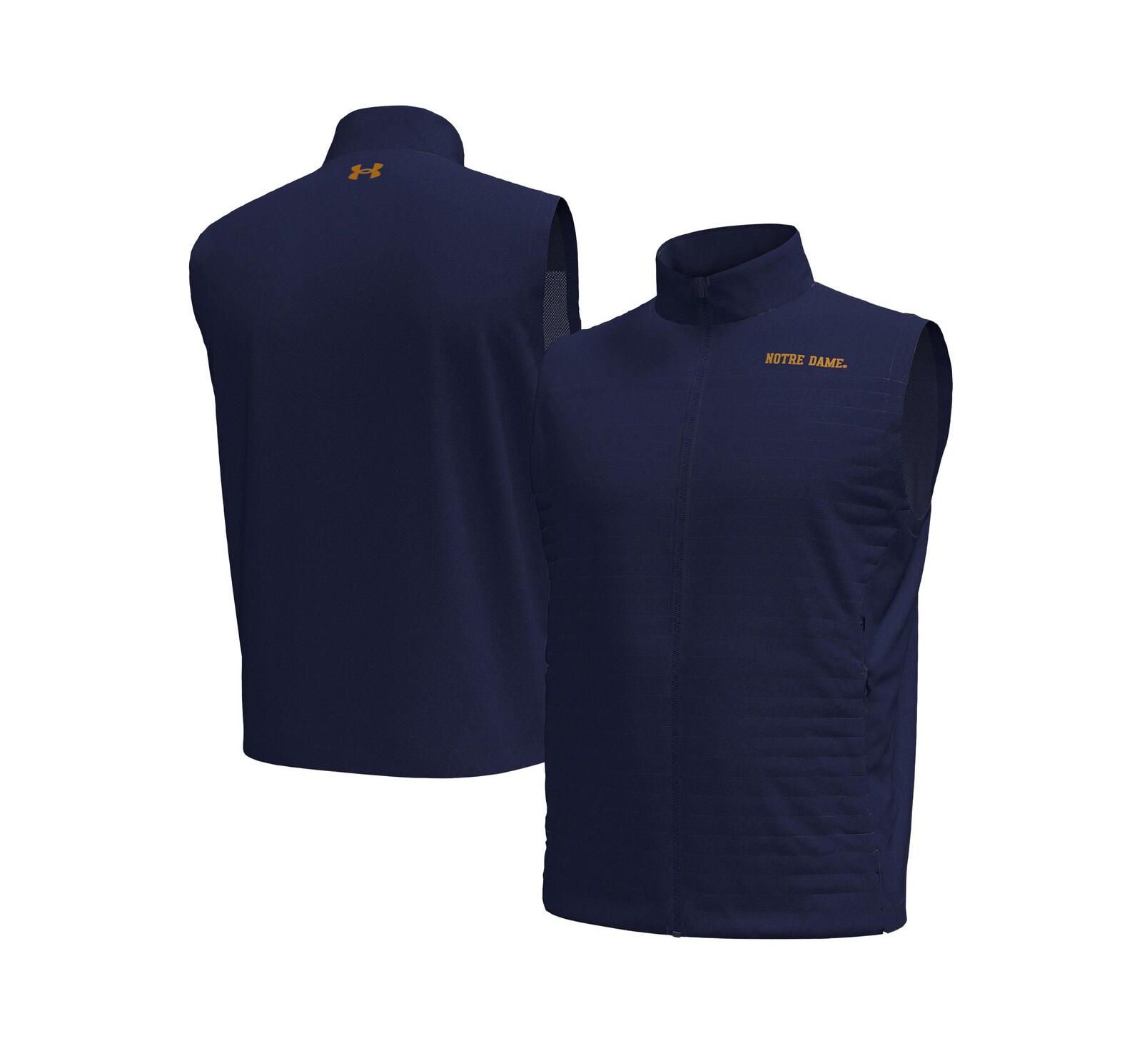Under Armour Men's Navy Notre Dame Fighting Irish Drive Pro Storm Full-Zip Sweater Vest
