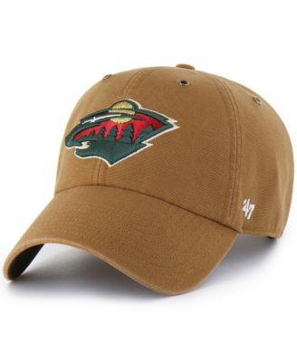 Carhartt x '47 Brand Мужская регулируемая кепка Minnesota Wild Clean Up коричневого цвета