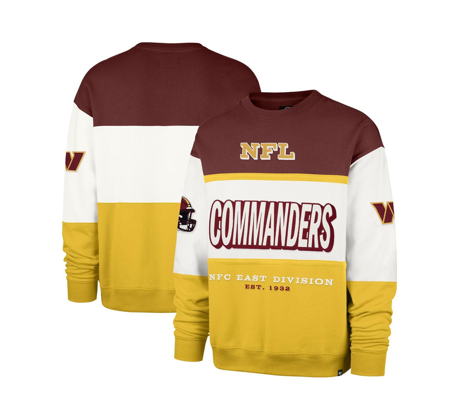Мужское свитшот '47 Brand Men's Burgundy/Gold Washington Commanders Breeze Maximalist