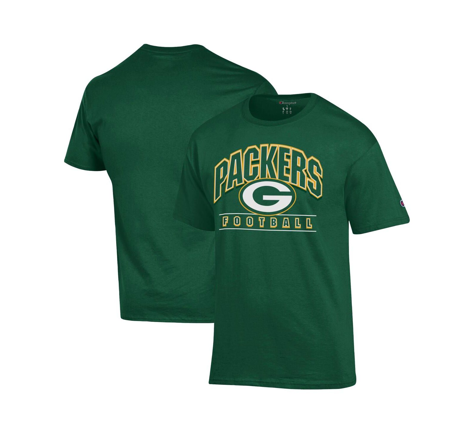 Мужская футболка Champion Forest Green Bay Packers Helmet T-Shirt