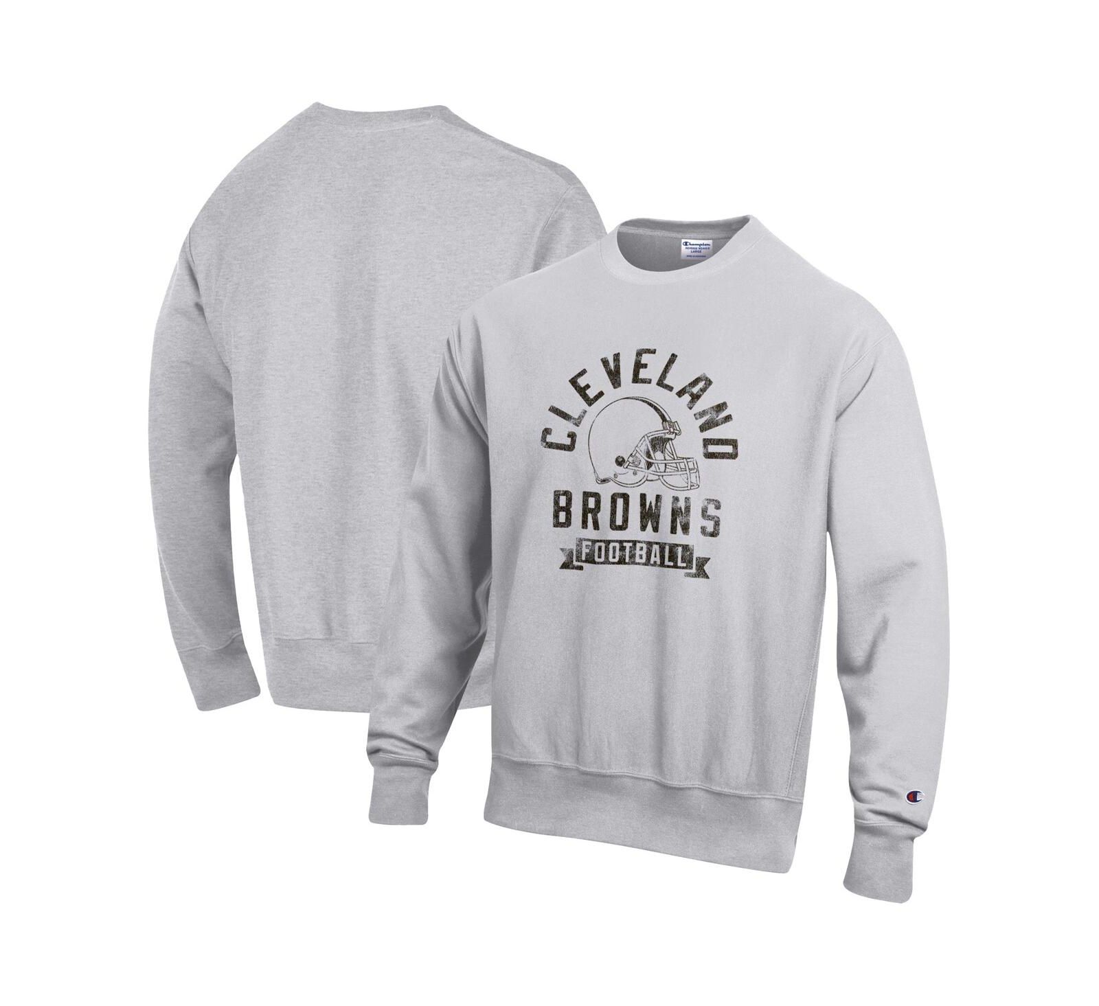 Мужская sweatshirt Champion Heather Gray Cleveland Browns Reverse Weave