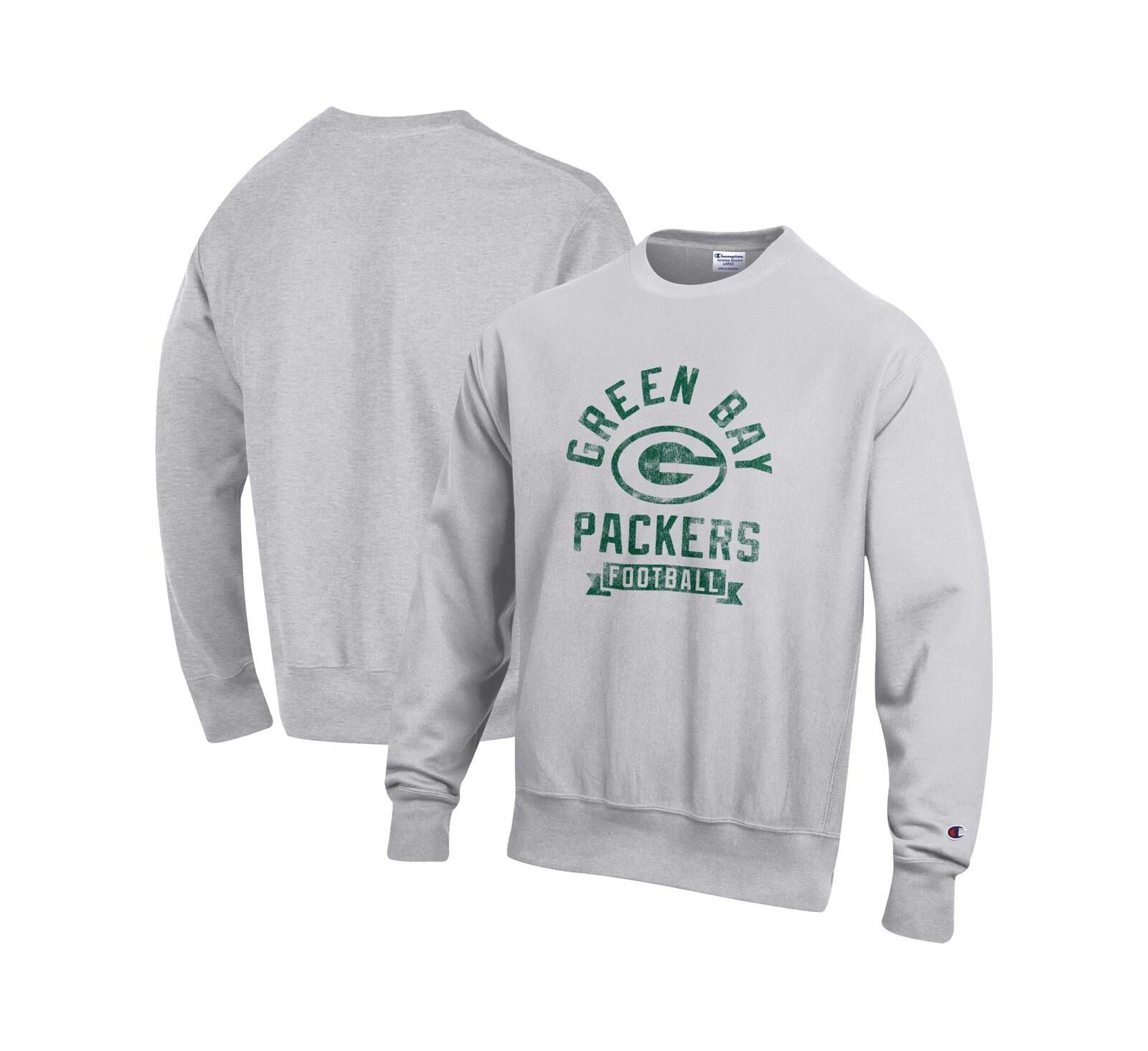 Мужская флисовая толстовка Champion Green Bay Packers Reverse Weave Fleece Pullover