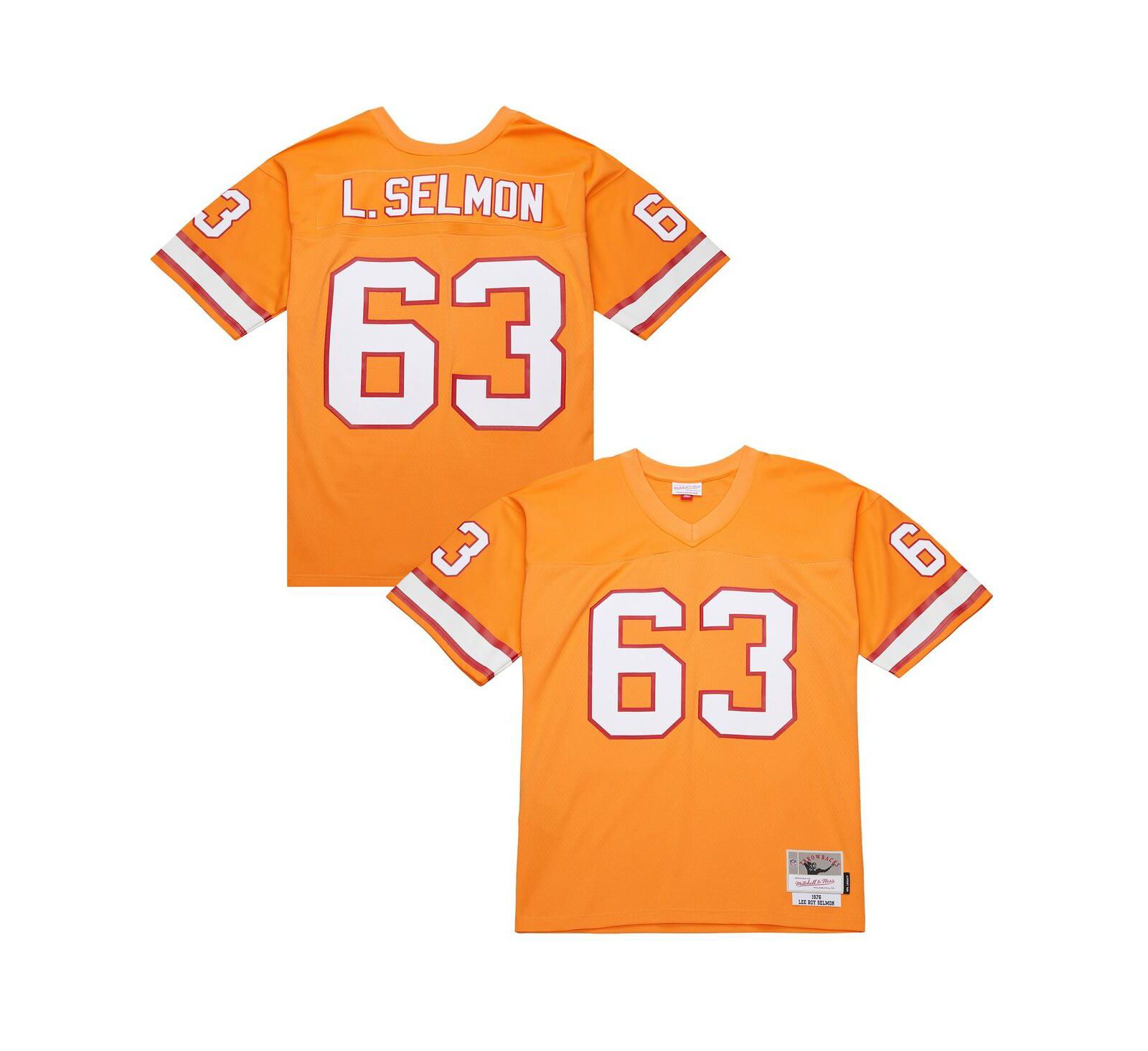 Мужская джерси Mitchell & Ness Lee Roy Selmon Orange Tampa Bay Buccaneers 1976 Legacy Replica