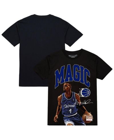 Mitchell & Ness Men's Penny Hardaway Black Orlando Magic Hardwood Classics Player Arch T-Shirt