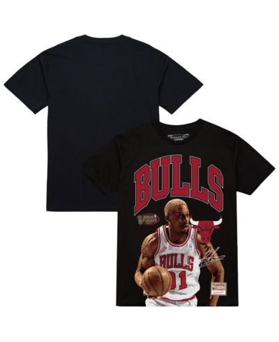 Mitchell & Ness Men's Dennis Rodman Black Chicago Bulls Hardwood Classics Player Arch T-Shirt