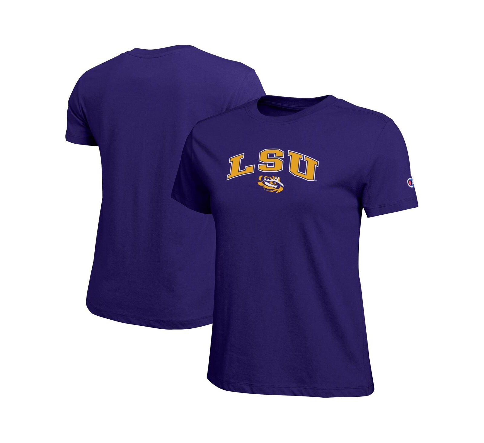 Champion Women's Purple LSU Tigers Arched Over Logo T-Shirt