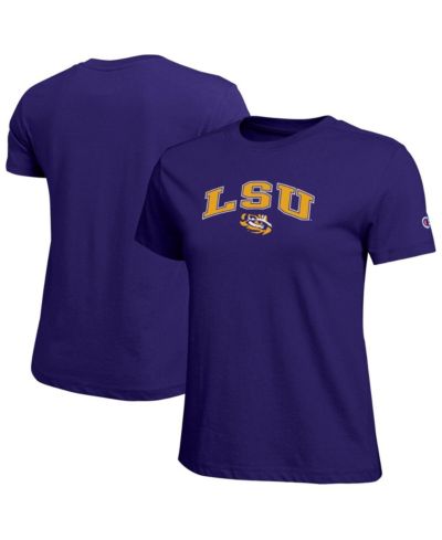 Champion Women's Purple LSU Tigers Arched Over Logo T-Shirt
