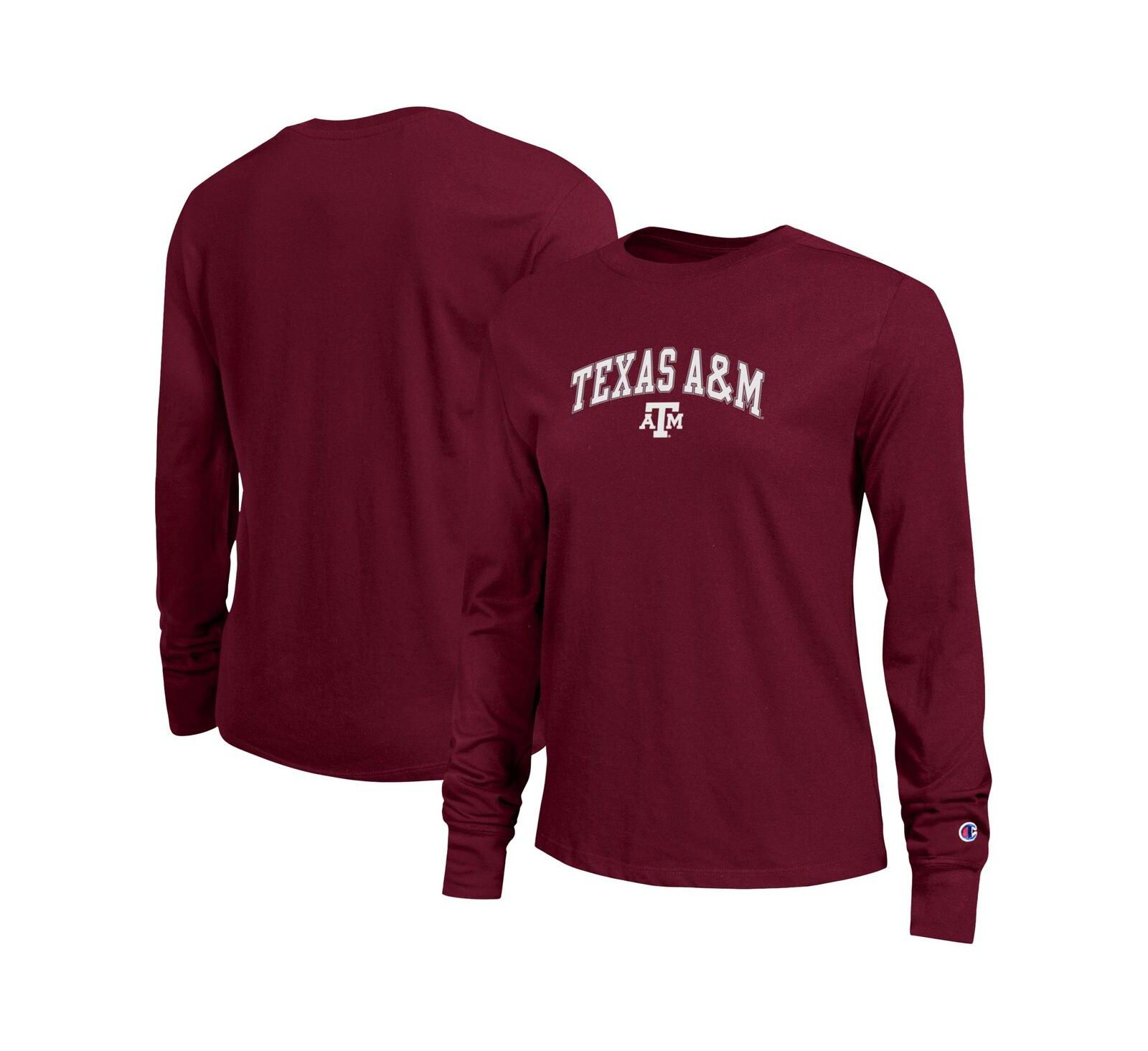 Champion Women's Maroon Texas A & M Aggies Arch Over Logo Long Sleeve T-Shirt