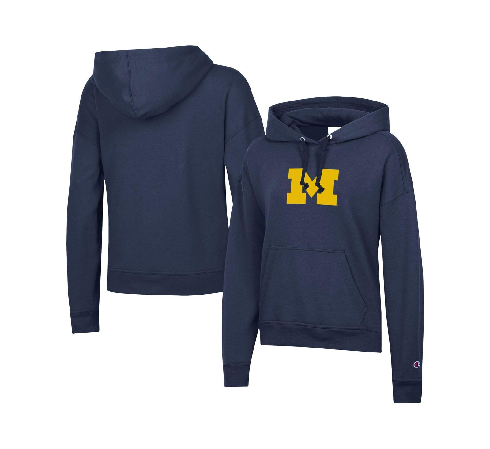 Женская флисовая толстовка Champion Navy Michigan Wolverines Power Blend