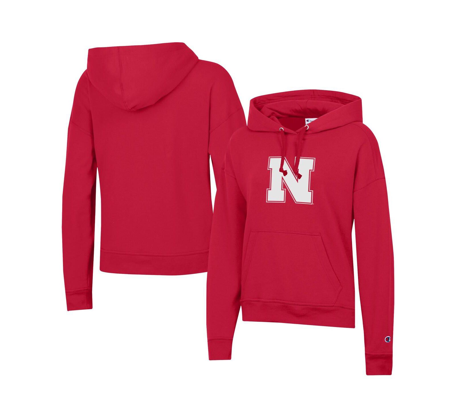 Женский свитшот Champion Scarlet Nebraska Huskers Power Blend Fleece Hoodie