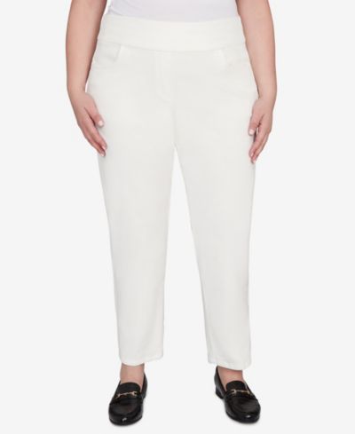 Alfred Dunner Plus Size Vienna Allure Fit Flat Front Corduroy Average Length Pant