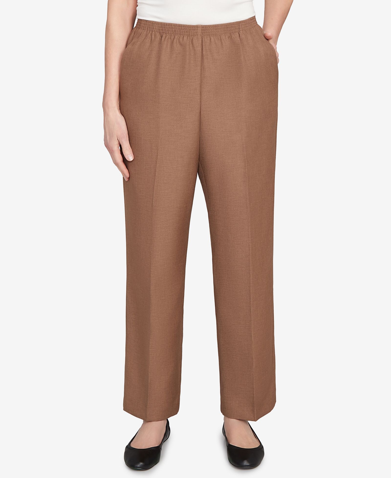 Брюки Alfred Dunner Plus Size Classic Signature Fit Textured с эластичным поясом