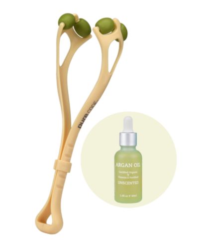PURECODE набор для омоложения VitaSculpt Face Roller & Argan Oil 30ml