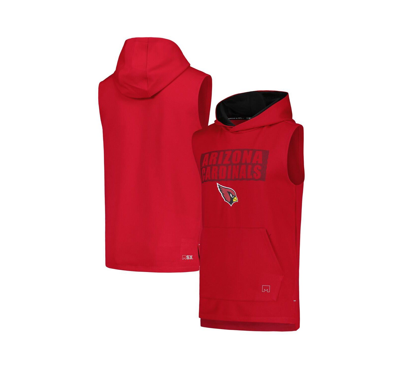 Мужское худи MSX by Michael Strahan Arizona Cardinals Marathon Sleeveless Pullover