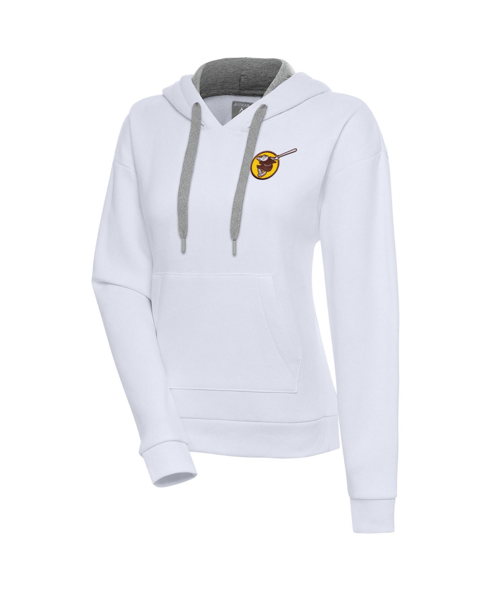 Женская толстовка Antigua White San Diego Padres Cooperstown Victory Pullover