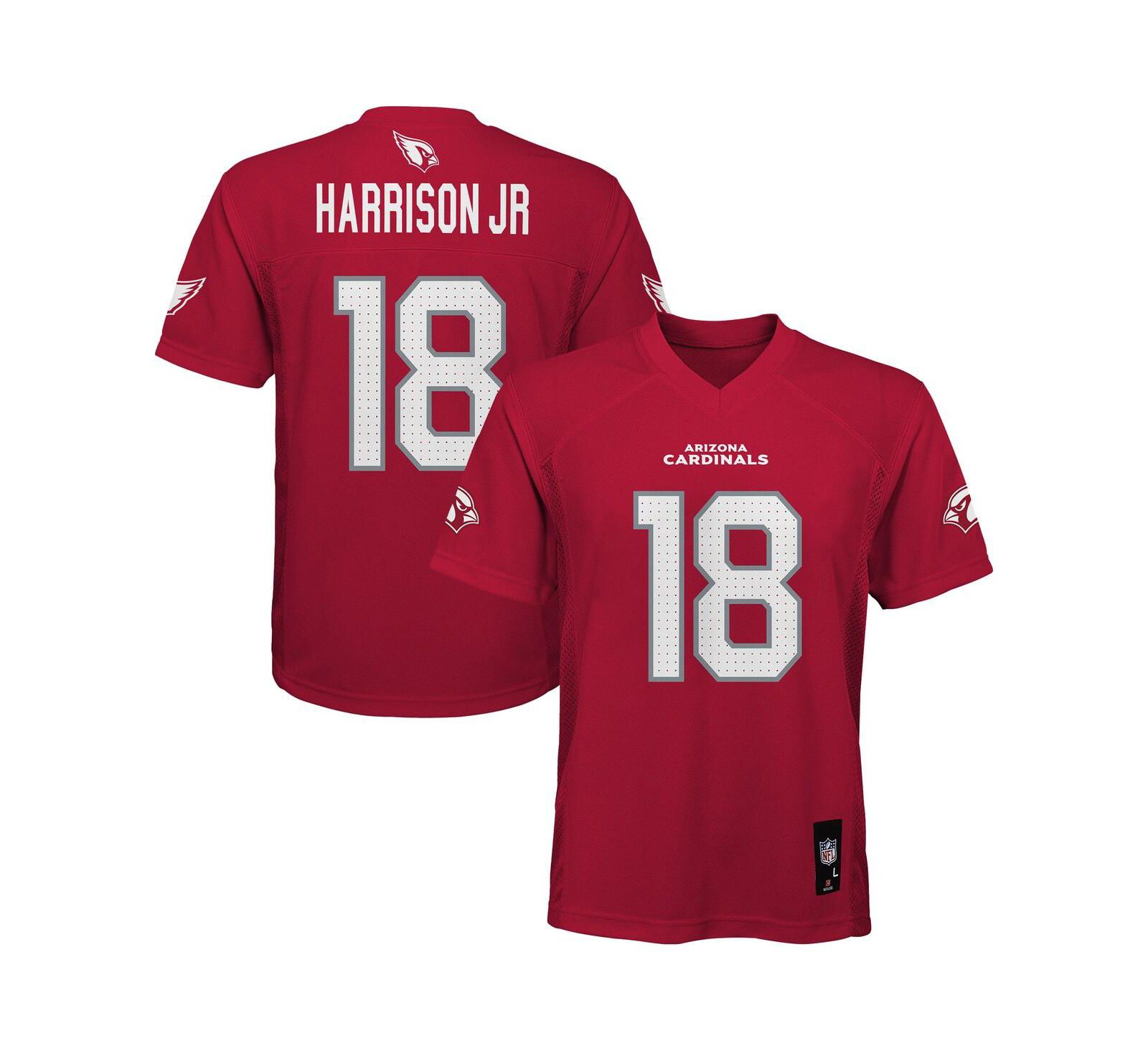 Outerstuff Big Boys and Girls Marvin Harrison Jr. Cardinal Arizona Cardinals Replica Player Jersey