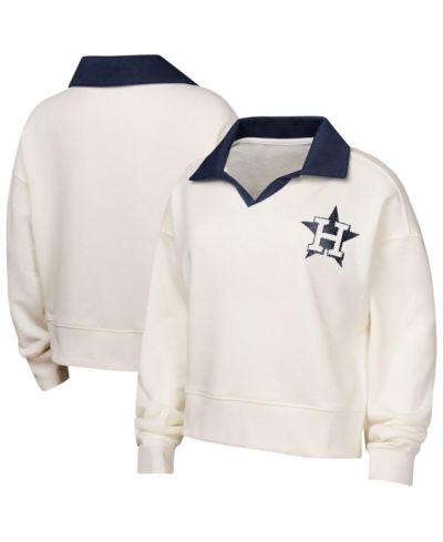 Outerstuff свитшот Big Girls белый с воротником V-образным и принтом Houston Astros