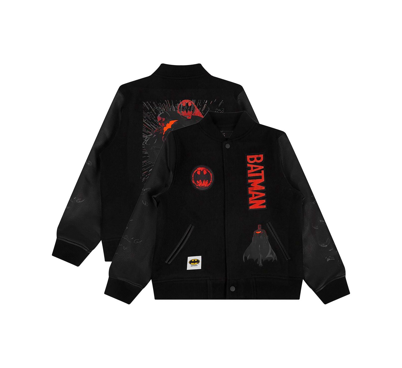 Freeze Max куртка Varsity Full-Zip Black Batman Comics Signal для мальчиков и девочек