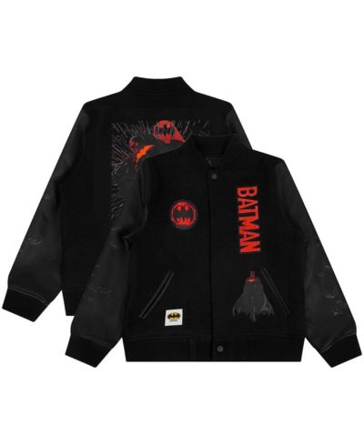 Freeze Max куртка Varsity Full-Zip Black Batman Comics Signal для мальчиков и девочек