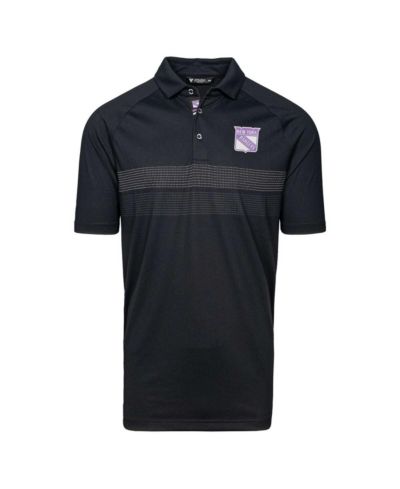 LevelWear Мужская поло-рубашка New York Rangers Hockey Fights Cancer Mason, черная