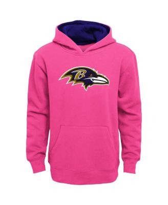 Outerstuff Big Boys and Girls Pink Baltimore Ravens Prime Hoodie