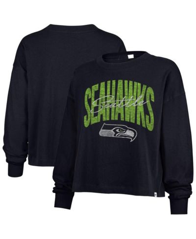 Женская футболка '47 Brand College Navy Seattle Seahawks Muse Sydney с длинным рукавом