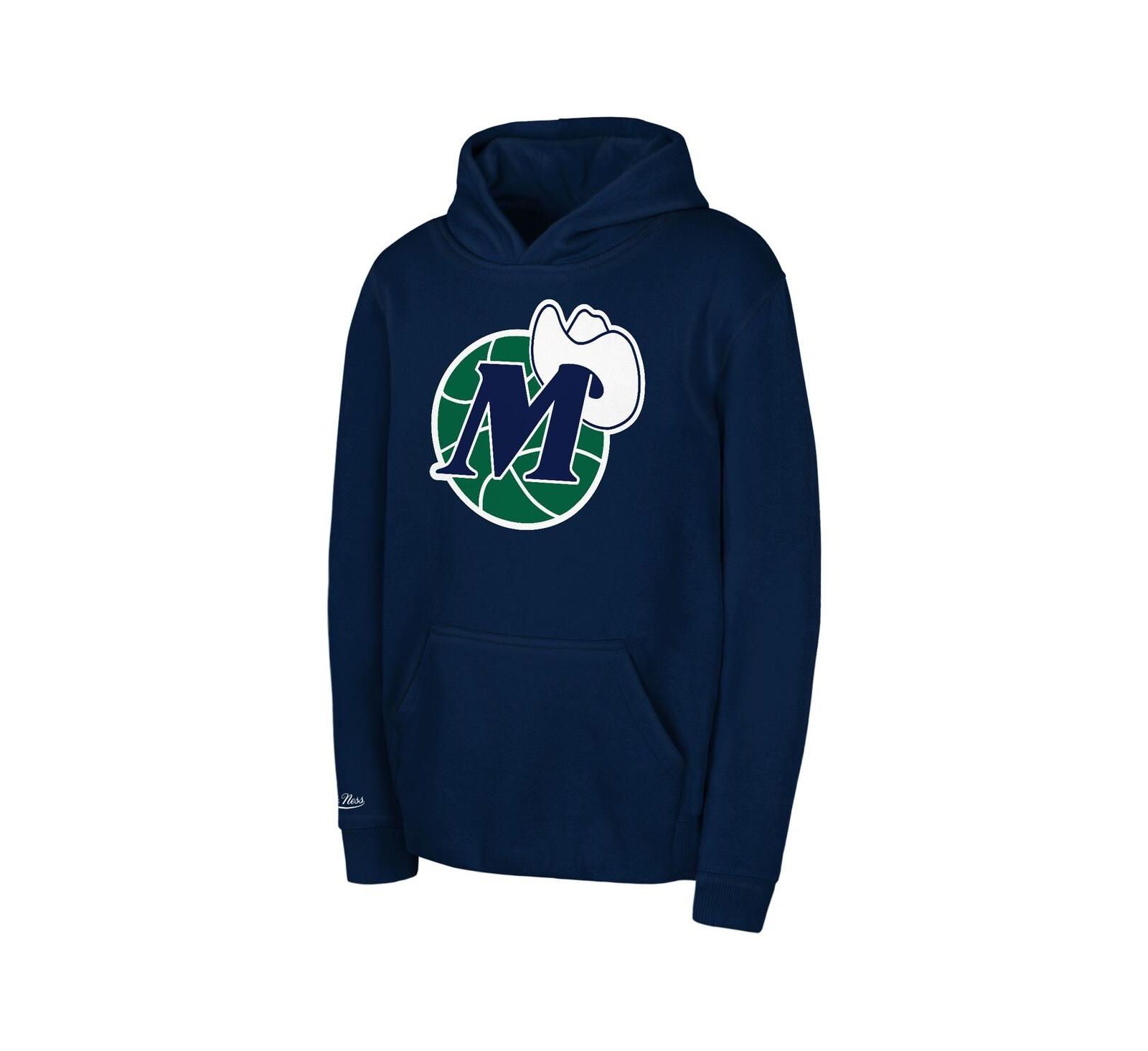 Детское худи Mitchell & Ness Navy Dallas Mavericks Retro Logo Pullover