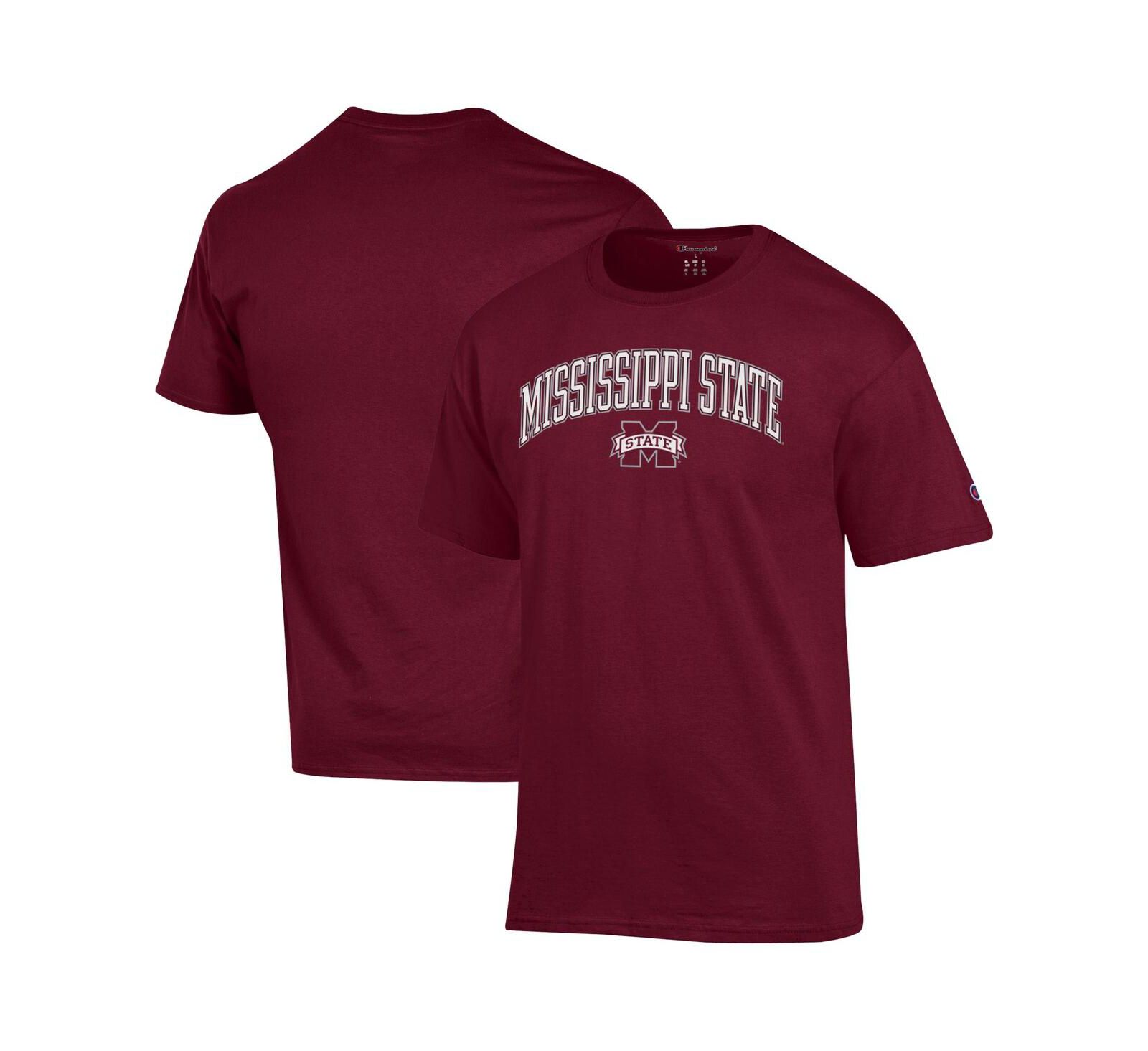 Champion Men's Maroon Mississippi State Bulldogs Arch Over Logo T-Shirt