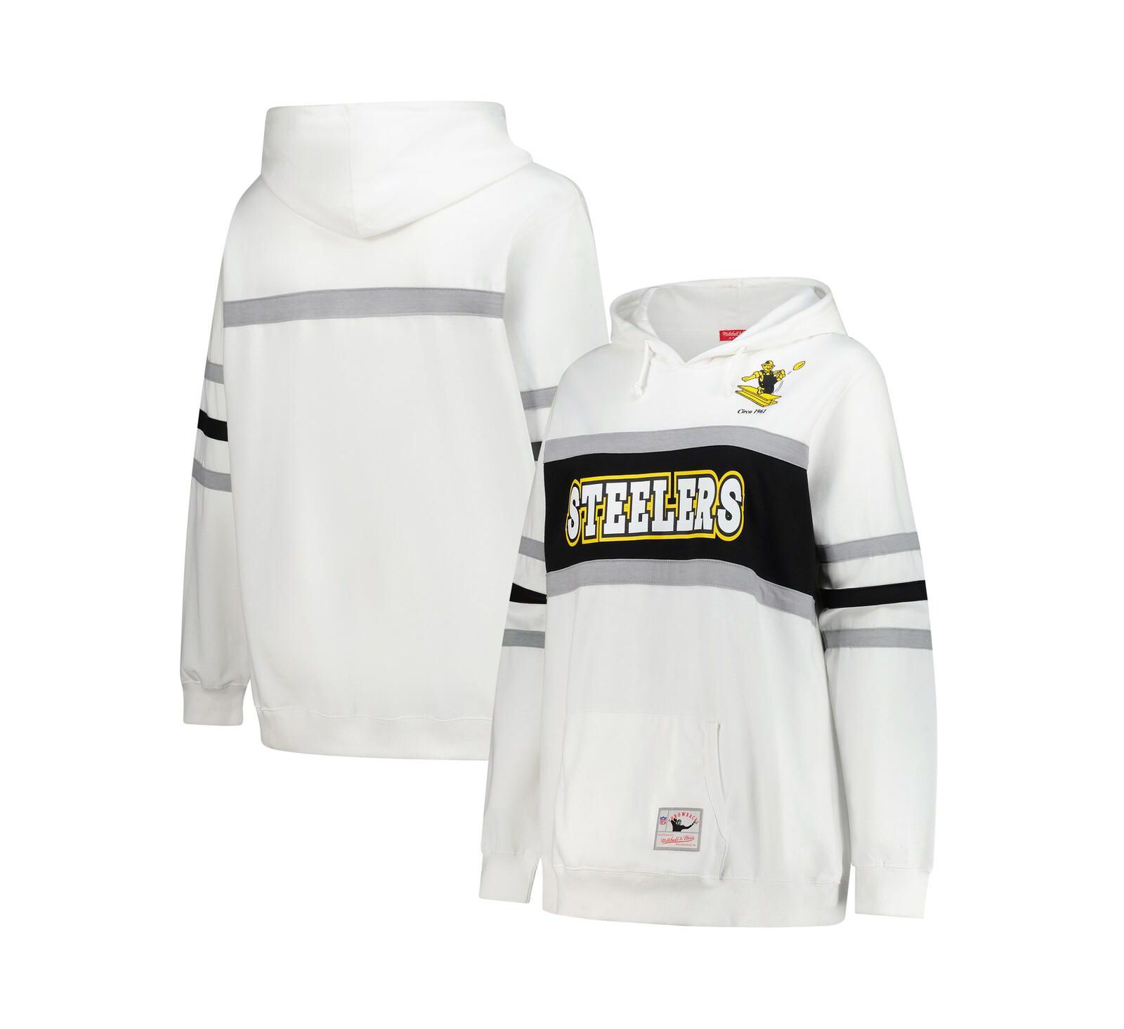 Женское худи Mitchell & Ness Pittsburgh Steelers Throwback Plus Size