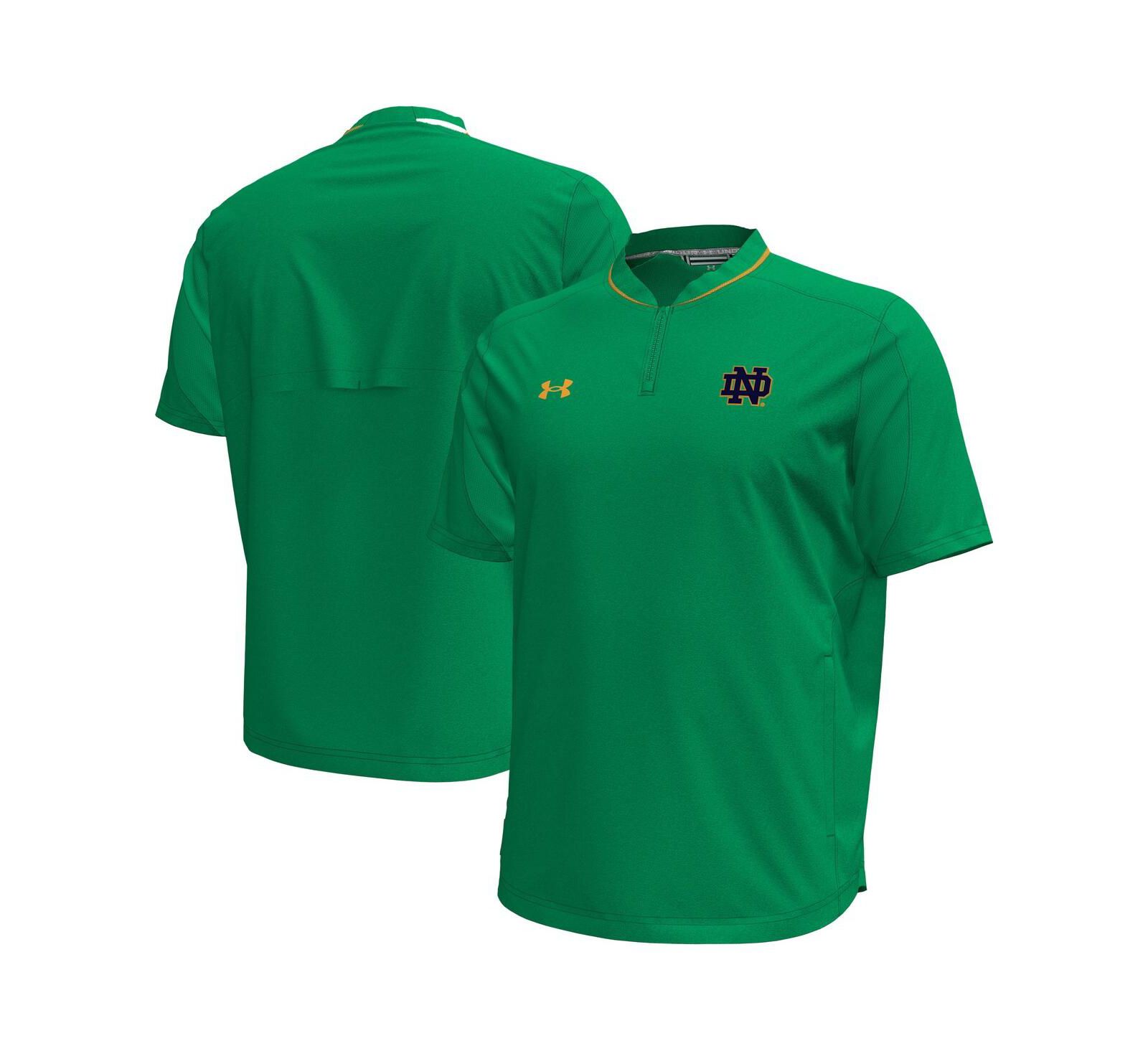 Under Armour Men's Green Notre Dame Fighting Irish Motivate Quarter-Zip Performance Sweatshirt